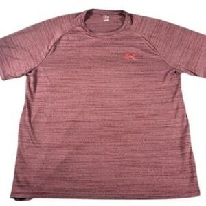 Under Armour Shirt Mens XL Maroon Tech Tee Short Sleeve Loose Fit Heathered